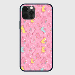 Чехол для iPhone 12 Pro Max Милый единорог паттерн, цвет: 3D-черный