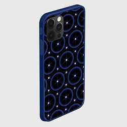 Чехол для iPhone 12 Pro Max Ясна3 - Круги, цвет: 3D-тёмно-синий — фото 2