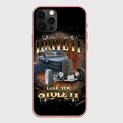 Чехол для iPhone 12 Pro Max Хот род на базе модели Ford 30-х годов, цвет: 3D-светло-розовый