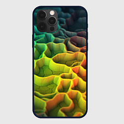 Чехол для iPhone 12 Pro Max Песочная радужная текстура, цвет: 3D-черный