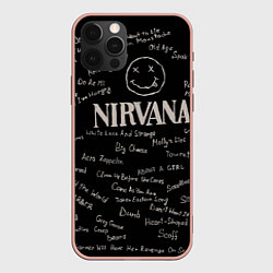 Чехол для iPhone 12 Pro Max Nirvana pattern, цвет: 3D-светло-розовый