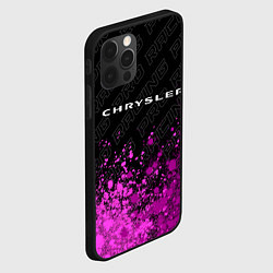 Чехол для iPhone 12 Pro Max Chrysler pro racing: символ сверху, цвет: 3D-черный — фото 2