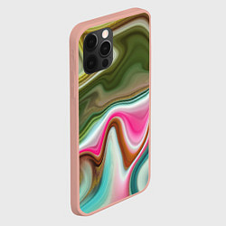Чехол для iPhone 12 Pro Max Color waves, цвет: 3D-светло-розовый — фото 2