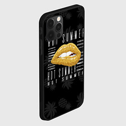 Чехол для iPhone 12 Pro Max Губы и ананасы, цвет: 3D-черный — фото 2