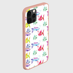 Чехол для iPhone 12 Pro Max Яркие рыбки, цвет: 3D-светло-розовый — фото 2