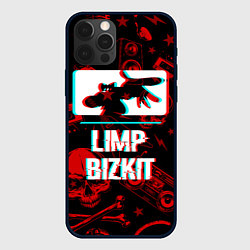Чехол для iPhone 12 Pro Max Limp Bizkit rock glitch, цвет: 3D-черный