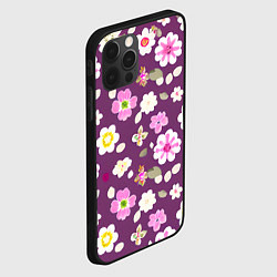 Чехол для iPhone 12 Pro Max Цветы сакуры, цвет: 3D-черный — фото 2