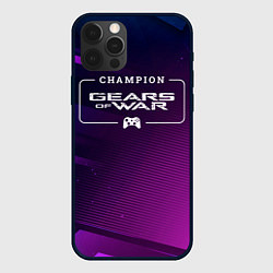 Чехол для iPhone 12 Pro Max Gears of War gaming champion: рамка с лого и джойс, цвет: 3D-черный