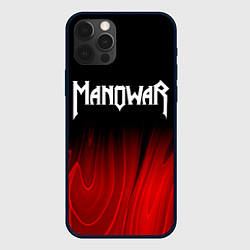 Чехол для iPhone 12 Pro Max Manowar red plasma, цвет: 3D-черный
