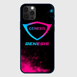 Чехол для iPhone 12 Pro Max Genesis - neon gradient, цвет: 3D-черный