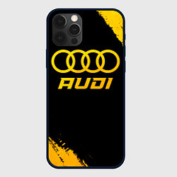 Чехол для iPhone 12 Pro Max Audi - gold gradient, цвет: 3D-черный