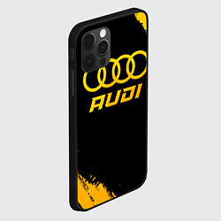 Чехол для iPhone 12 Pro Max Audi - gold gradient, цвет: 3D-черный — фото 2