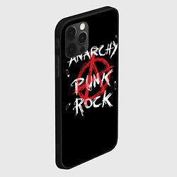 Чехол для iPhone 12 Pro Max Анархия - панк рок, цвет: 3D-черный — фото 2