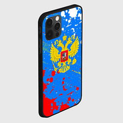Чехол для iPhone 12 Pro Max Россия 2024 герб флаг, цвет: 3D-черный — фото 2