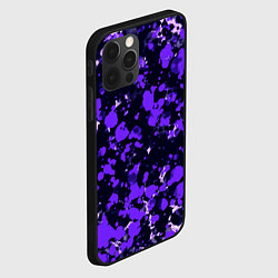 Чехол для iPhone 12 Pro Max Пятнистый фиолетовый, цвет: 3D-черный — фото 2