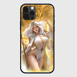 Чехол для iPhone 12 Pro Max Фэнтази девушка в золоте, цвет: 3D-черный
