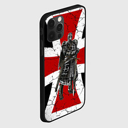 Чехол для iPhone 12 Pro Max Рыцарь на фоне мальтийского креста, цвет: 3D-черный — фото 2
