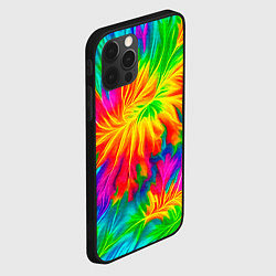 Чехол для iPhone 12 Pro Max Тай-дай кислотные краски, цвет: 3D-черный — фото 2