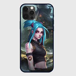 Чехол для iPhone 12 Pro Max Jinx art, цвет: 3D-черный