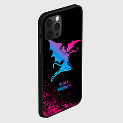 Чехол для iPhone 12 Pro Max Black Sabbath - neon gradient, цвет: 3D-черный — фото 2
