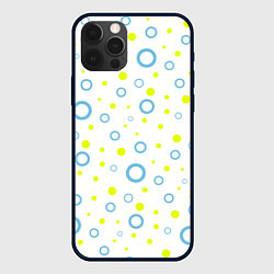 Чехол для iPhone 12 Pro Max Узор из кругов, цвет: 3D-черный