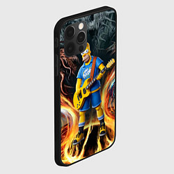 Чехол для iPhone 12 Pro Max Гомер Симпсон играет на гитаре, цвет: 3D-черный — фото 2