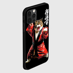 Чехол для iPhone 12 Pro Max Кот каратист: черный пояс, цвет: 3D-черный — фото 2