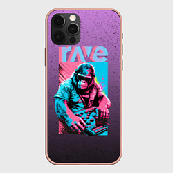 Чехол для iPhone 12 Pro Max DJ Gorilla, цвет: 3D-светло-розовый
