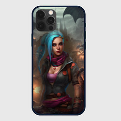 Чехол iPhone 12 Pro Max Jinx art Arcane League of Legends fantasy