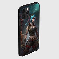 Чехол для iPhone 12 Pro Max Jinx fantasy art Arcane League of Legends, цвет: 3D-черный — фото 2