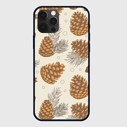 Чехол для iPhone 12 Pro Max Шишки, цвет: 3D-черный
