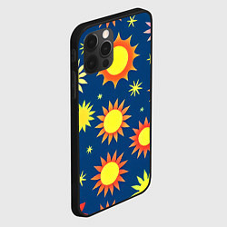 Чехол для iPhone 12 Pro Max Цветы солнца, цвет: 3D-черный — фото 2