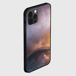 Чехол для iPhone 12 Pro Max Часть металлической планеты и туман, цвет: 3D-черный — фото 2