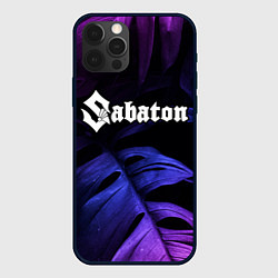 Чехол для iPhone 12 Pro Max Sabaton neon monstera, цвет: 3D-черный