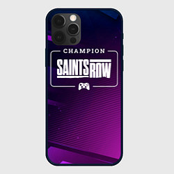 Чехол для iPhone 12 Pro Max Saints Row gaming champion: рамка с лого и джойсти, цвет: 3D-черный