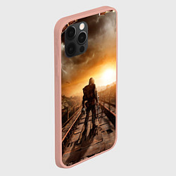 Чехол для iPhone 12 Pro Max Жёлтое солнце Метро, цвет: 3D-светло-розовый — фото 2