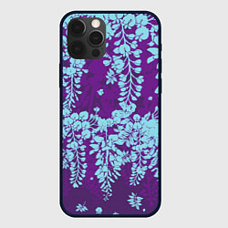 Чехол для iPhone 12 Pro Max Blue flowers, цвет: 3D-черный