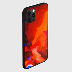 Чехол для iPhone 12 Pro Max Красно-оранжевый камень, цвет: 3D-черный — фото 2