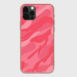 Чехол для iPhone 12 Pro Max Pink military, цвет: 3D-светло-розовый
