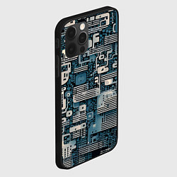 Чехол для iPhone 12 Pro Max Механическая конструкция паттерн, цвет: 3D-черный — фото 2