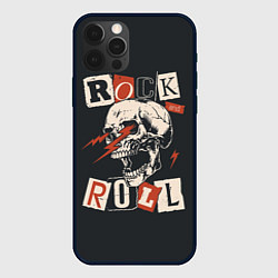 Чехол для iPhone 12 Pro Max Rock - молнии из глаз, цвет: 3D-черный