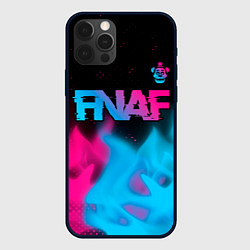 Чехол для iPhone 12 Pro Max FNAF - neon gradient: символ сверху, цвет: 3D-черный