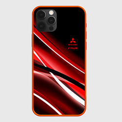 Чехол для iPhone 12 Pro Max Mitsubishi emblem Митсубиши, цвет: 3D-красный