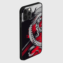 Чехол для iPhone 12 Pro Max Dragon - Japan style, цвет: 3D-черный — фото 2