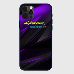 Чехол для iPhone 12 Pro Max Cyberpunk 2077 phantom liberty dark logo, цвет: 3D-черный