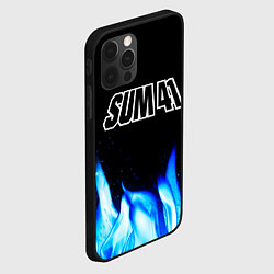 Чехол для iPhone 12 Pro Max Sum41 blue fire, цвет: 3D-черный — фото 2
