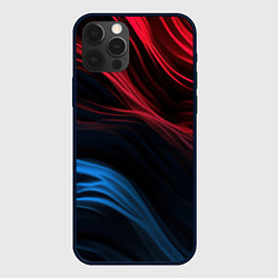 Чехол для iPhone 12 Pro Max Blue red black, цвет: 3D-черный