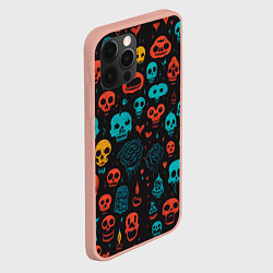 Чехол для iPhone 12 Pro Max Skull party, цвет: 3D-светло-розовый — фото 2