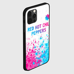 Чехол для iPhone 12 Pro Max Red Hot Chili Peppers neon gradient style: символ, цвет: 3D-черный — фото 2