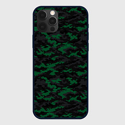 Чехол для iPhone 12 Pro Max Точечный камуфляжный узор Spot camouflage pattern, цвет: 3D-черный